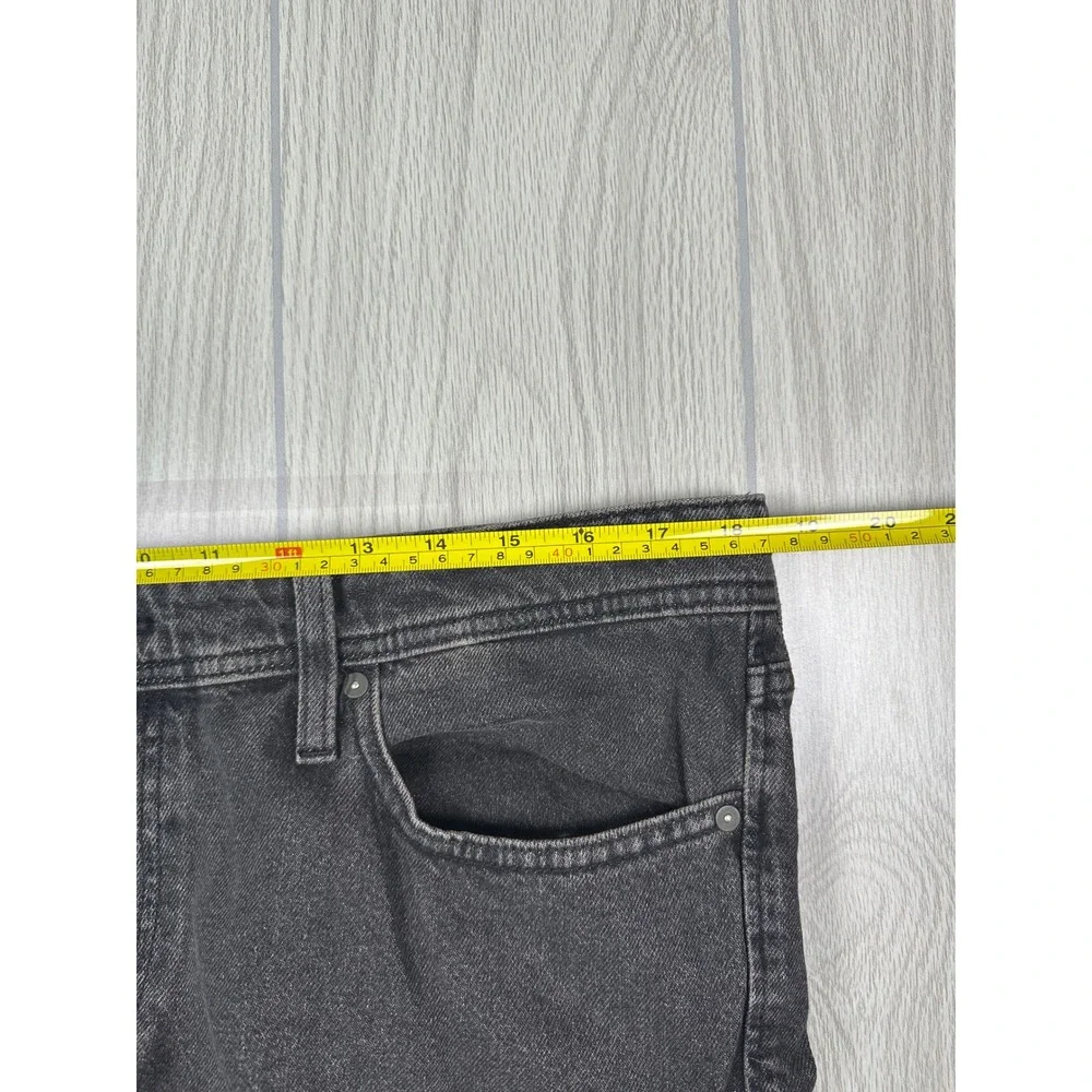 JACK JONES Jeans Intelligence Mens Black Denim Straight Leg‎ Pants Size 36x34